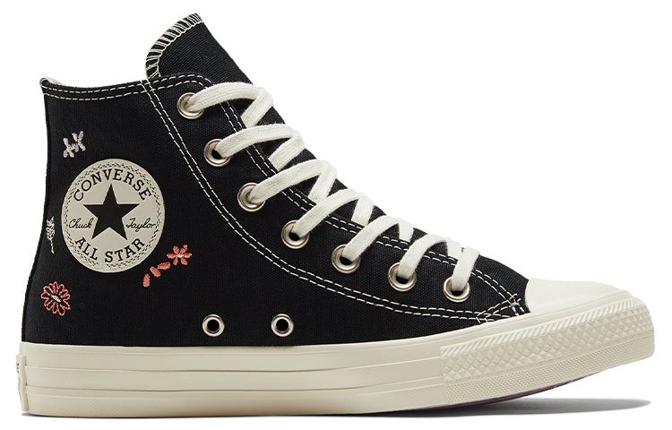 (WMNS) Converse Chuck Taylor All Star High 'Embroidered Floral - Black' A01585C