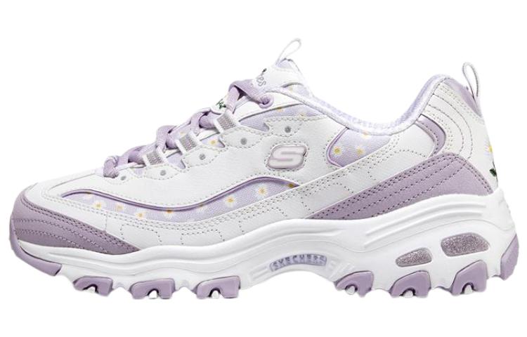 (WMNS) Skechers D'Lites 1.0 Shoes 'White Purple' 896180-WLV