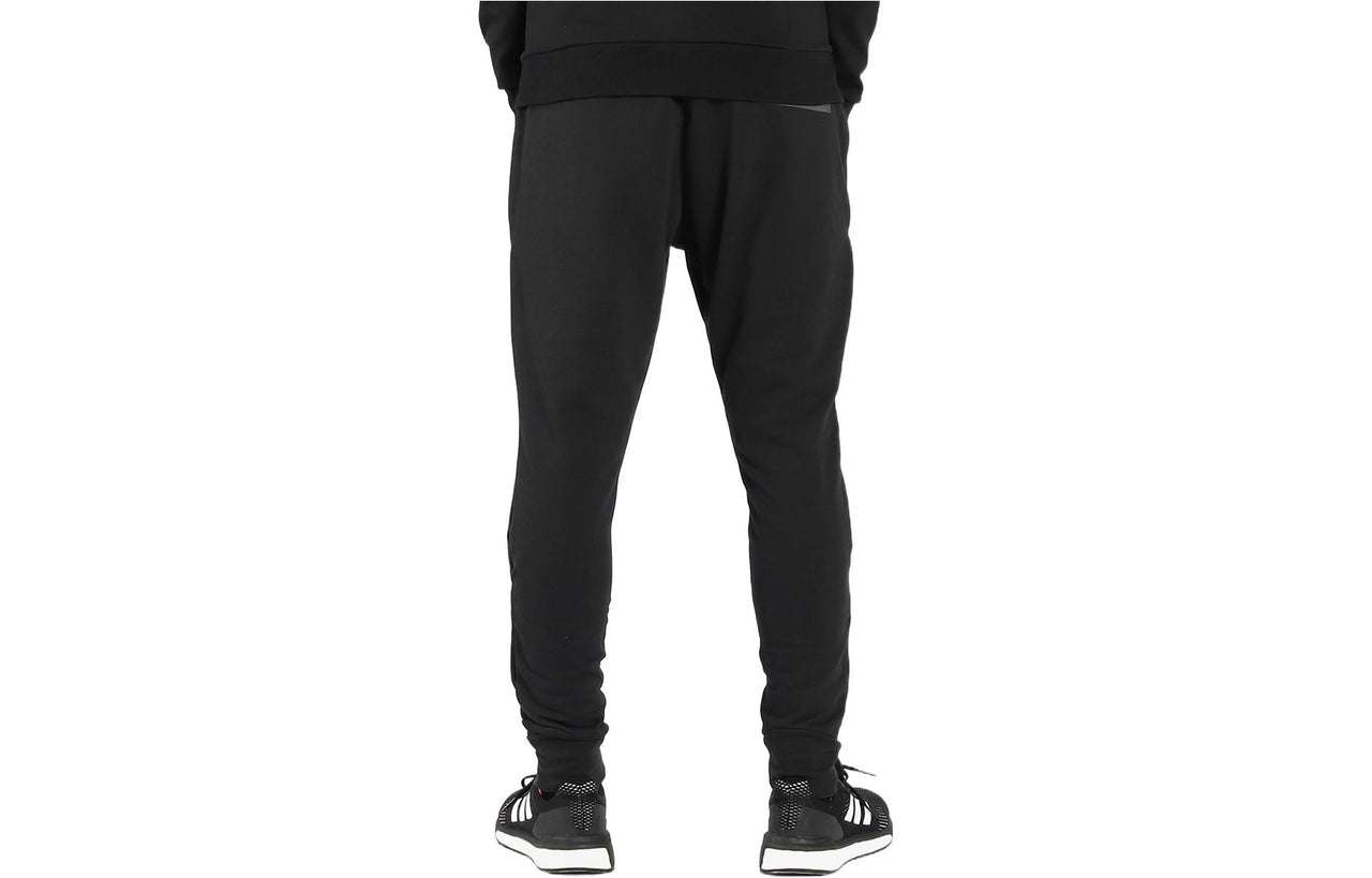 adidas Wj Pt Swt Rib Solid Color Knit Breathable Athleisure Casual Sports Pants Black BQ5635