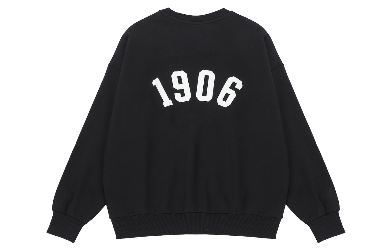 New Balance Logo Print Sweatshirt 'Black White' AMT23330-BK