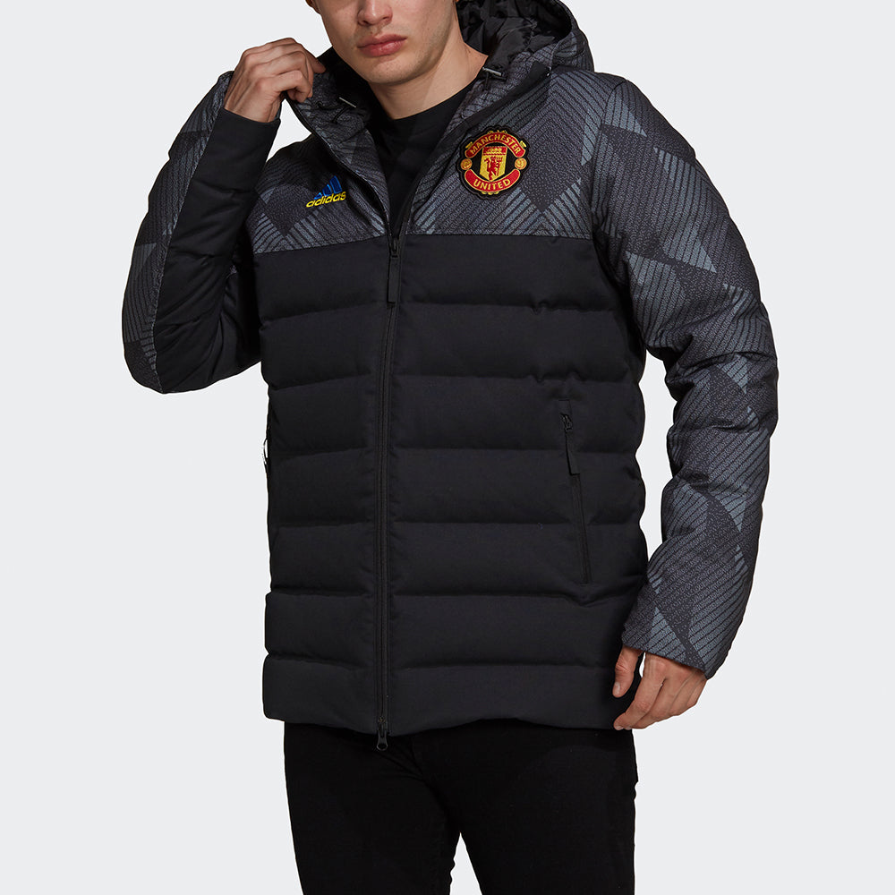 adidas Manchester United Soccer Down Feather Jacket 'Black' GR3870