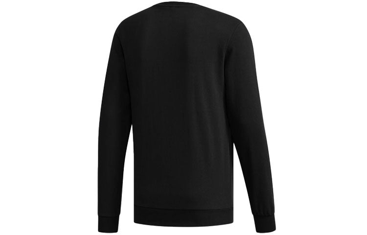 adidas neo M Fav Swt 1 Sports Running Printing Stripe Round Neck Pullover Black DM2186