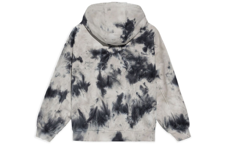 (WMNS) Li-Ning BADFIVE Sports Basketball Series Tie Dye Full Print Loose Hoodie 'Black Grey' AWDS154-2