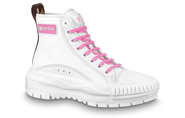 (WMNS) LOUIS VUITTON Squad Trainer Boots 'White Pink Brown' 1A9403