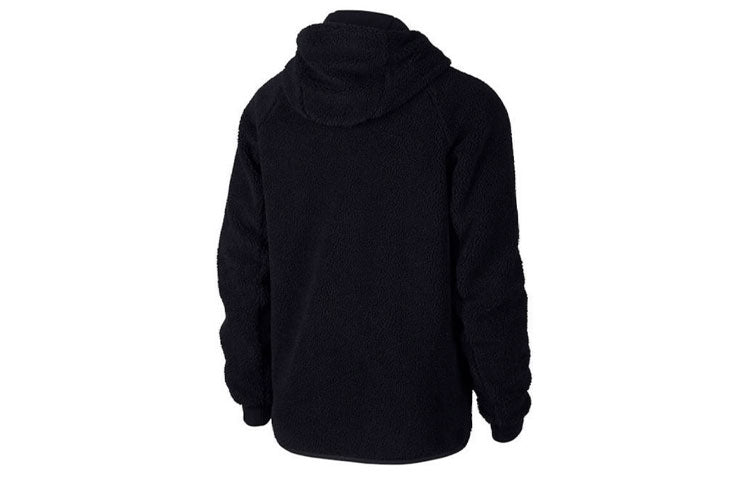 Nike Embroidered Logo Fleece Stay Warm Hooded Jacket Black AQ2768-010