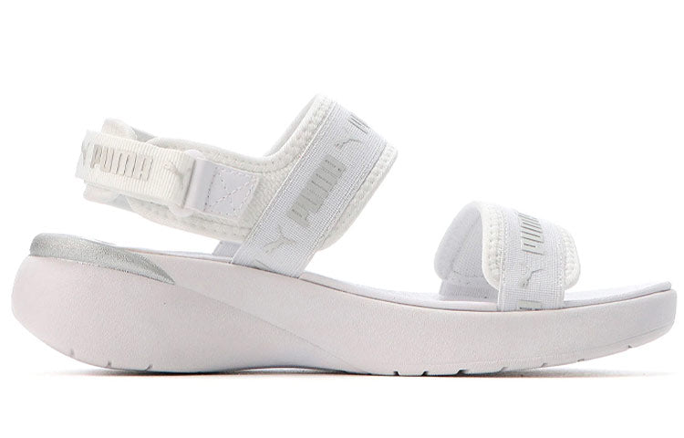 (WMNS) PUMA Sportie Sandal 'White Metallic Silver' 381172-02