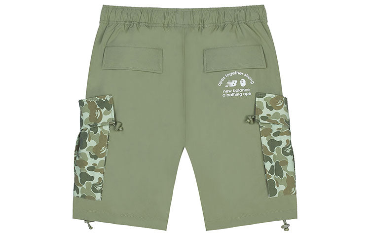 New Balance x A Bathing Ape Relaxed Fit Shorts 'Green White' BASP6000-GRX