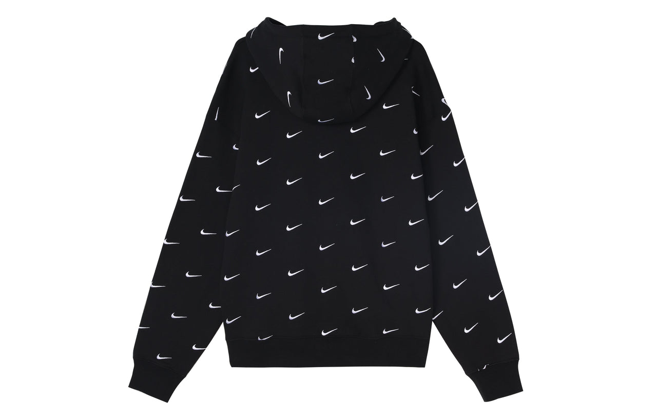 Nike All Over Swoosh Logo Hoodie 'Black' CJ8907-010