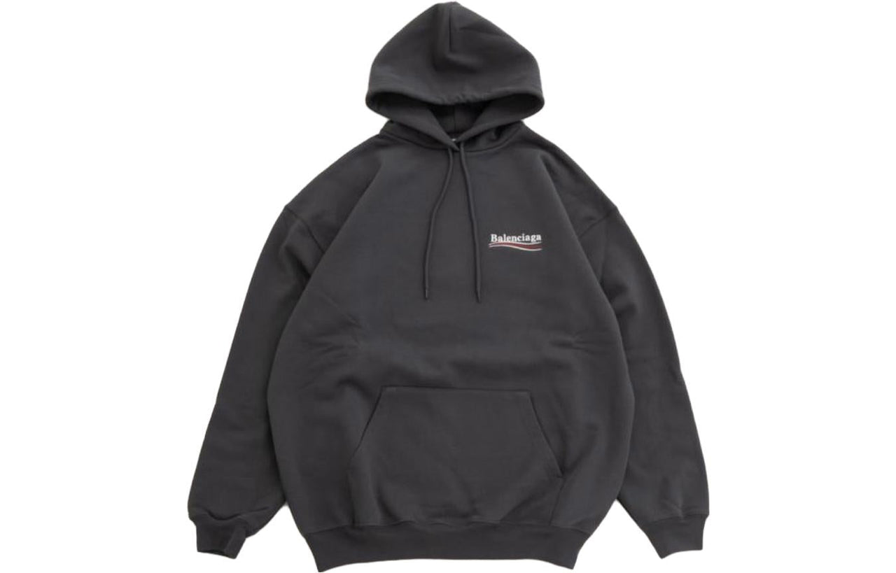Balenciaga Political Campaign Medium Fit Hoodie 'Black' 578135TKVI91070