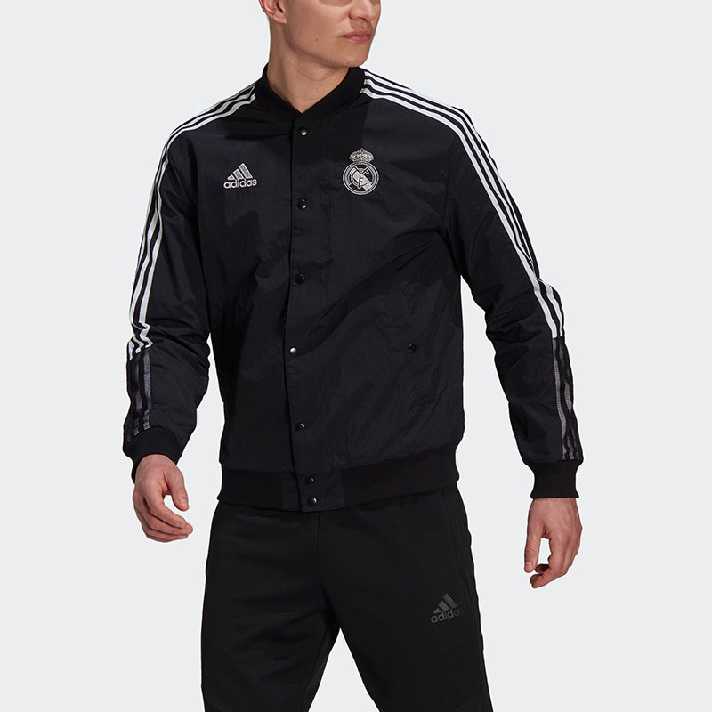 adidas Real Cny Bomber Series Real Madrid Soccer/Football Sports Jacket Black GU6958