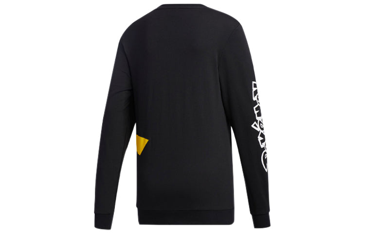 (WMNS) adidas x POKEMON Logo Printing Round-neck Swea Black GD5864