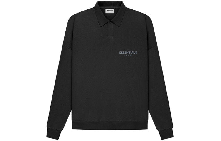Fear of God Essentials SS21 Long Sleeve French Terry Polo Shirt 'Stretch Limo' FOG-SS21-626