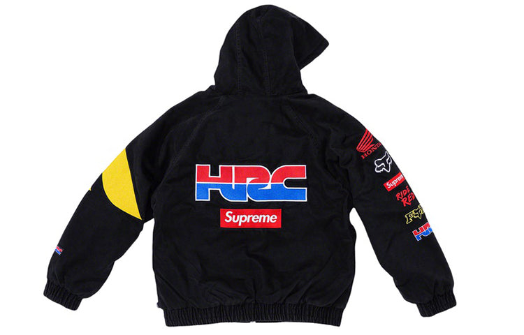 Supreme x Honda Fox Racing Puffy Zip Up Jacket 'Black' SUP-FW19-595