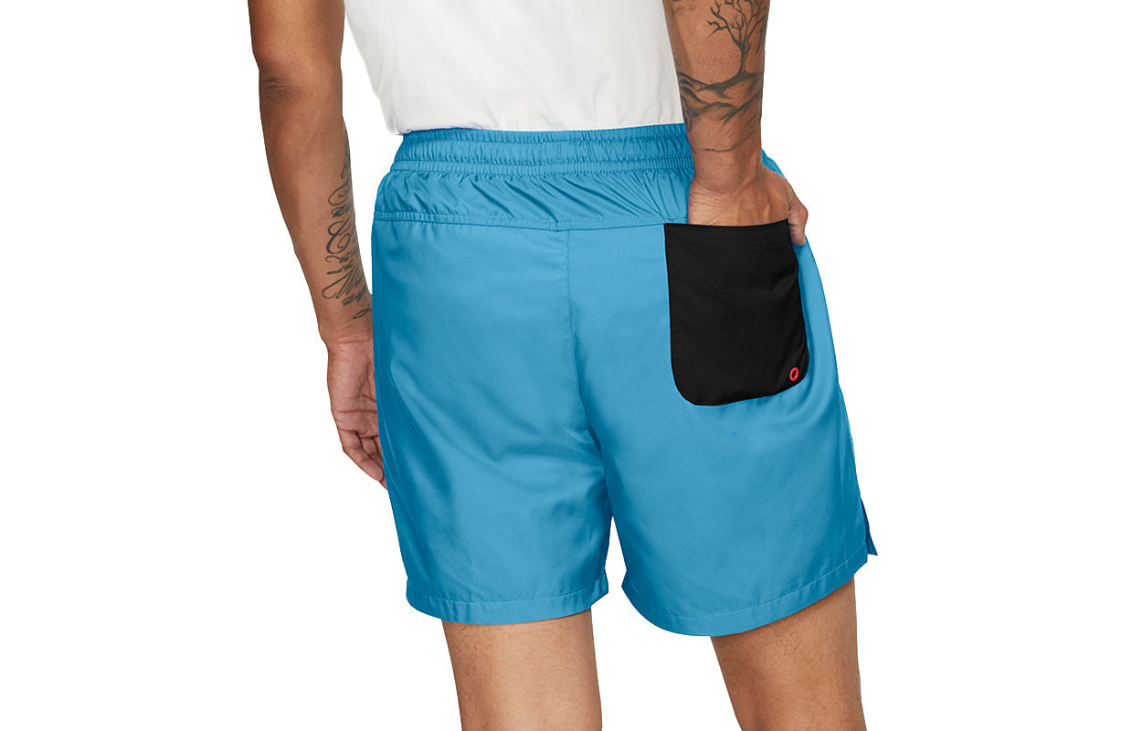 Nike Logo Embroidered Training Sports Woven Shorts Blue AR2383-447
