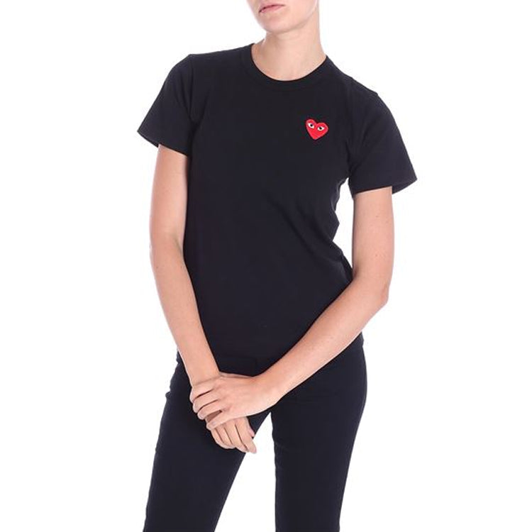 (WMNS) COMME des GARCONS PLAY Small Logo Tee 'Black' AZ-T107-051-1