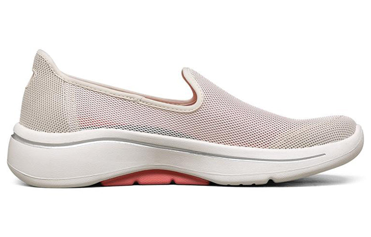 (WMNS) Skechers Go Walk Arch Fit Loafers Pink/White 896018-NAT