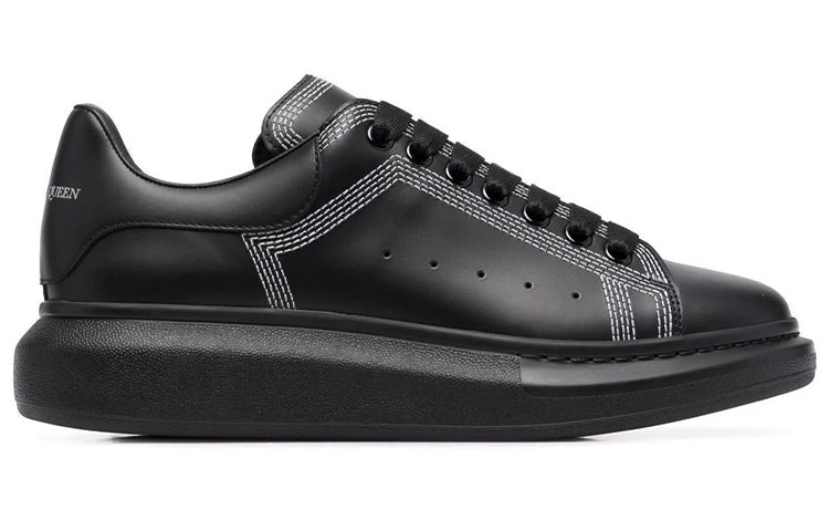 Alexander McQueen Oversized Sneaker 'Embroidered Black Silver' 662639WIA4V1081