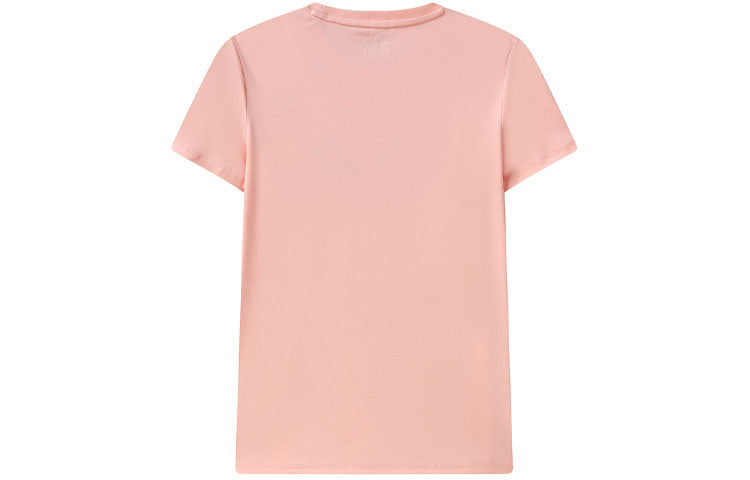 (WMNS) FILA Logo Alphabet Sports Skin Friendly Short Sleeve Pink F11W128109F-PK