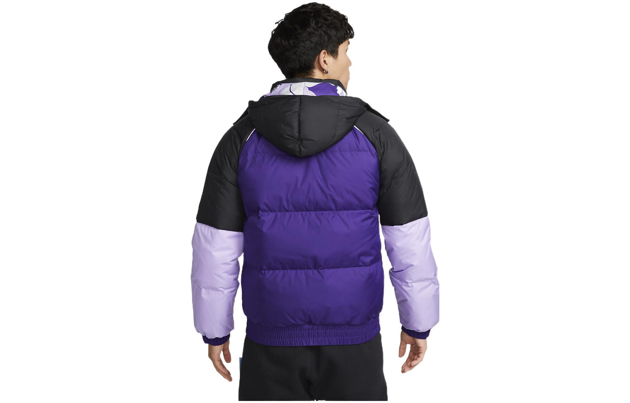 Nike LeBron color block puffer jacket 'Purple' DQ6141-547