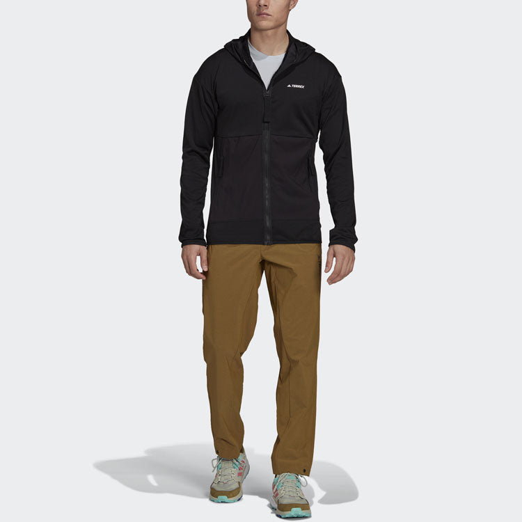 adidas Terrex Sports Solid Color Hooded Jacket Black GI7313