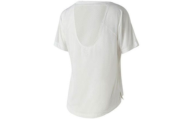 (WMNS) Nike Breathe Miler Running Short Sleeve White AJ8142-100