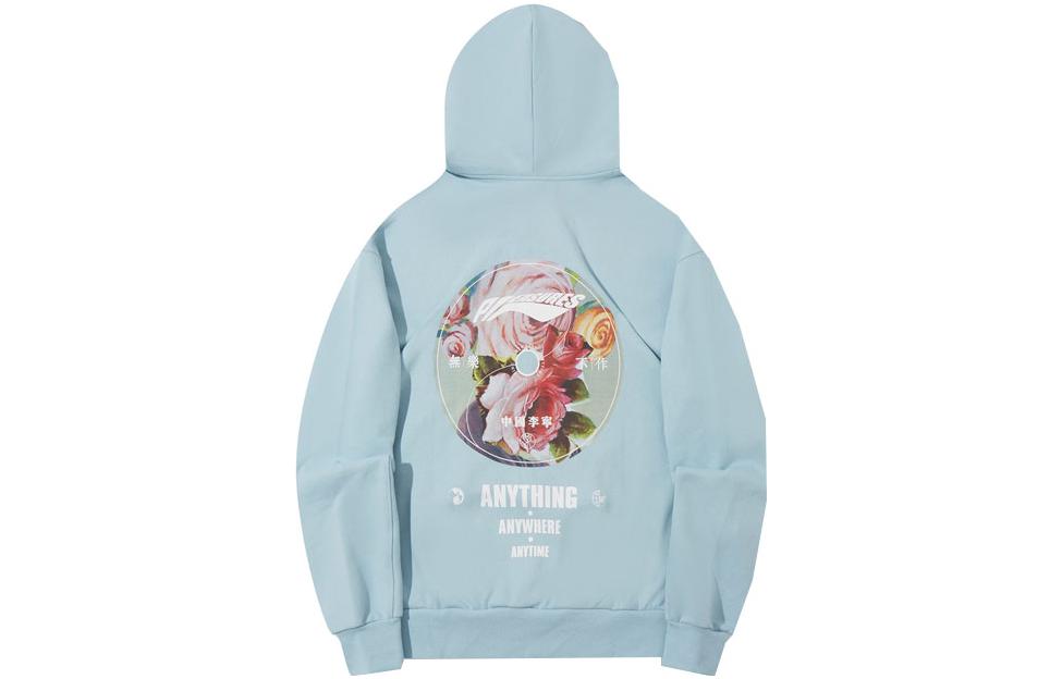 Li-Ning x PLEASURES Graphic Hoodie 'Light Blue' AWDTC01-2