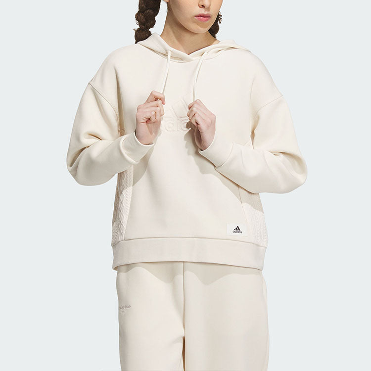 (WMNS) adidas Lounge Hooded Sweatshirt 'Off White' IP0756