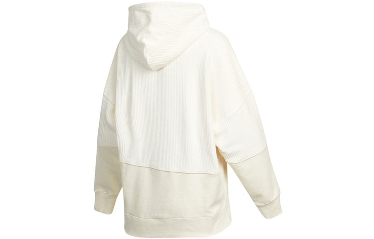 (WMNS) Vans corduroy Solid Color Splicing Hoodie Creamy White VN0A5F6F3KS