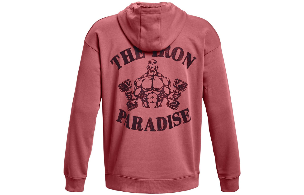 Under Armour Project Rock Iron Paradise Heavyweight Terry Hoodie 'Beta Red' 1373562-600