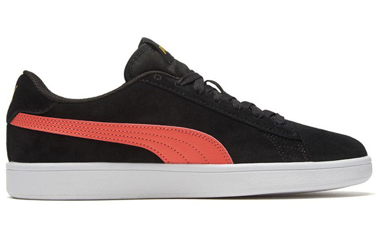 PUMA Smash V2 Retro Casual Skateboarding Shoes Unisex Black coral red 364989-39