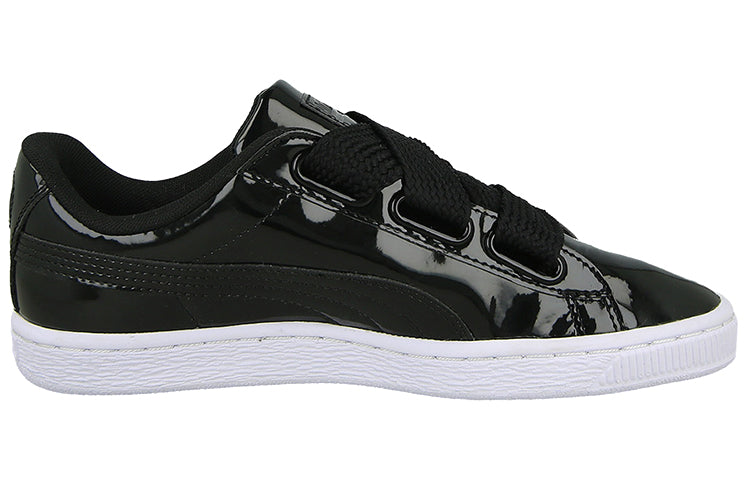 (WMNS) PUMA Basket Heart Patent 'Black' 363073-01