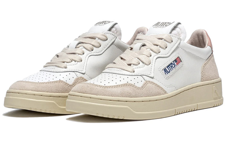 (WMNS) Autry Medalist Low Leather Suede 'White Pink' AULW-LS37