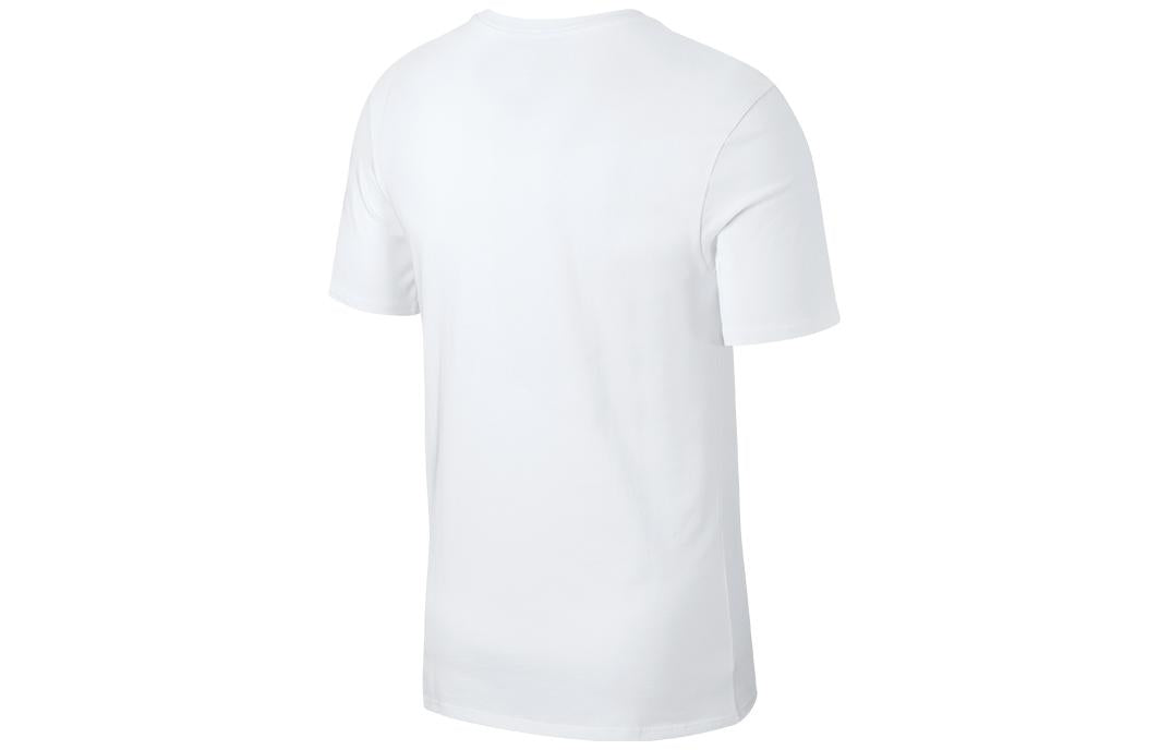 Men's Nike England Logo Pattern Round Neck Short Sleeve White T-Shirt 908372-100