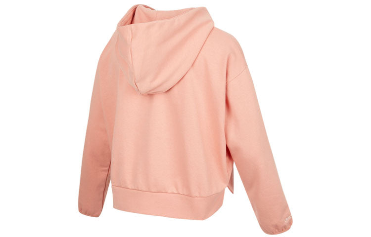 (WMNS) Nike Embroidered Logo Big Pocket Short Sports Hoodie Light Orange DA6484-824