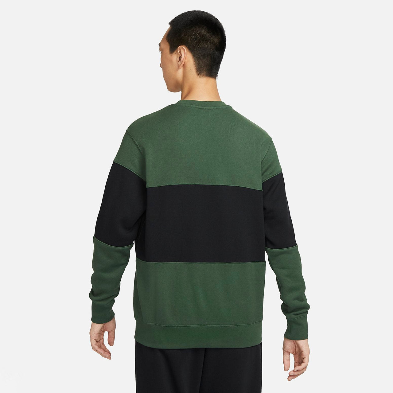 Nike Club+ French Terry Crewneck Sweatshirt 'Green Black' FB7849-323