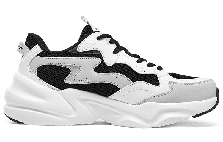 (WMNS) Skechers Bobs Bamina Shoes 'White Black Grey' 117366-WBK