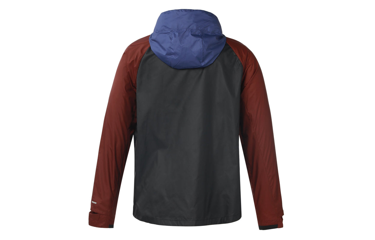 Men's Nike Logo Reflective Design Colorblock Zipper Hooded Long Sleeves Jacket Autumn Purple Black CZ9055-510