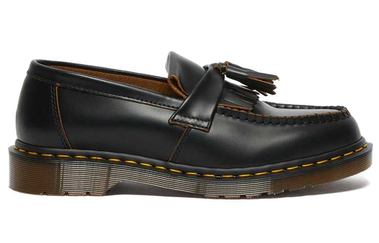 Dr. Martens Vintage Made in England Quilon Leather Tassel Loafers 'Black' 26891001
