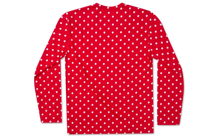 COMME des GARCONS PLAY Polka Dot Long Sleeves Tee 'Red' AZ-T166-051-3
