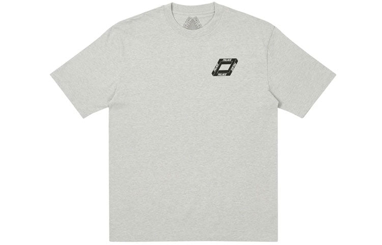 PALACE Dodgy But Lush Grey Marl Back Pattern Logo Printing Short Sleeve Unisex Gray P20TS171
