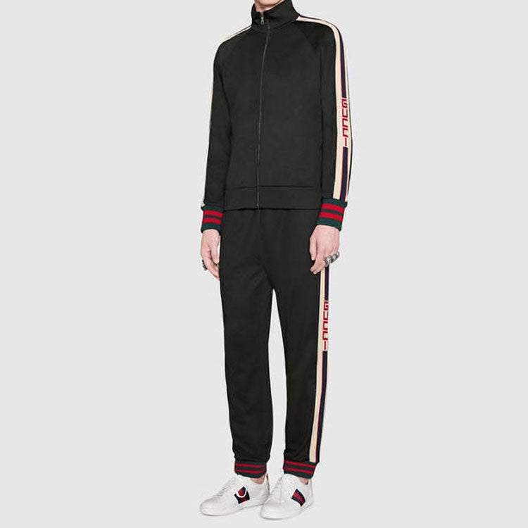 Gucci Technical Track Jacket 'Stripe Classic Black' 474634-X5T39-1008