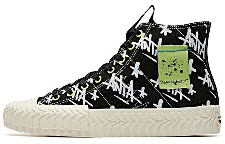 ANTA Stash x Canvas High Shoes 'Graffiti-Addicted to Brooklyn' 11948681-11
