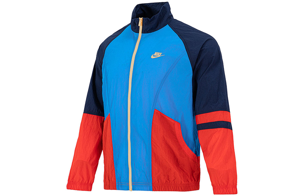 Men's Nike Nsw Trend Ul Jkt Casual Colorblock Sports Breathable Woven Jacket Dark Sky Blue DD6171-435
