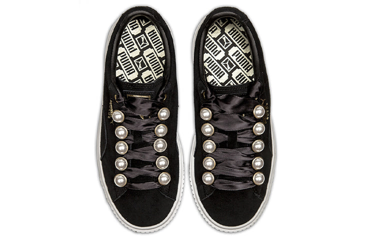 (WMNS) PUMA Suede Platform Bling 'Black' 366688-01