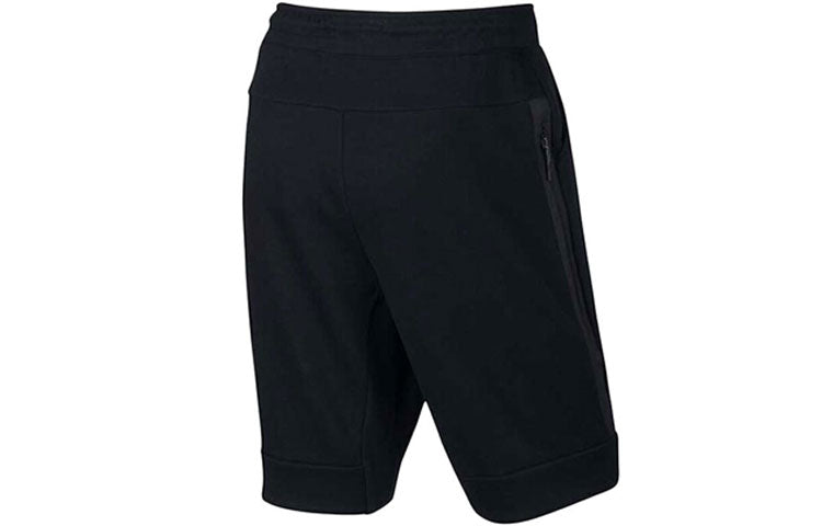 Men's Nike Tch Flc Short Alphabet Logo Lacing Loose Shorts 805161-010