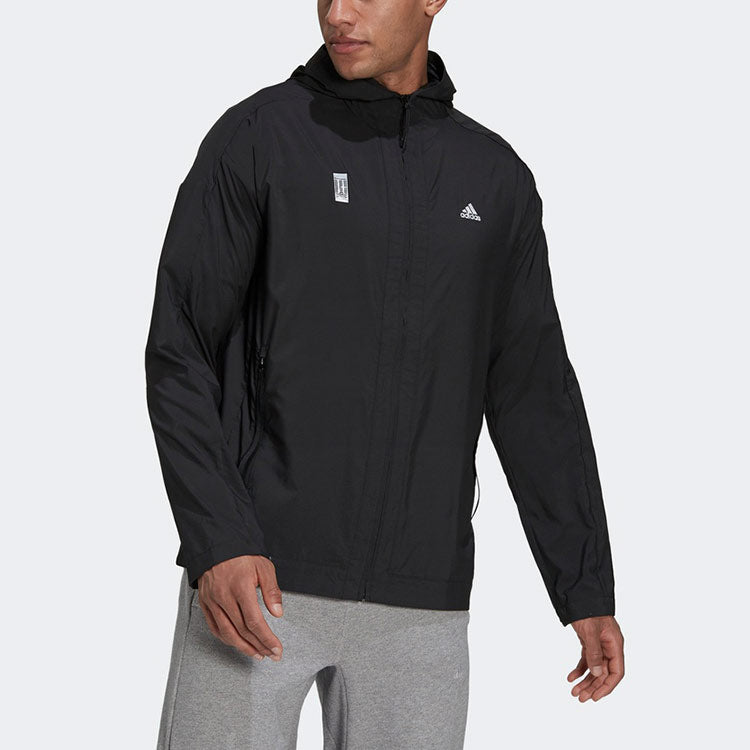adidas Wj Wb Series Sports hooded Windproof Jacket Black GU1764