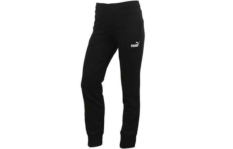 (WMNS) PUMA Essentials Sweatpants 'Black White' 586548-01