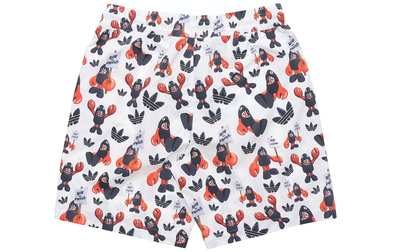 adidas originals Artist Shorts Dragon Printing Sports Breathable White HA4698