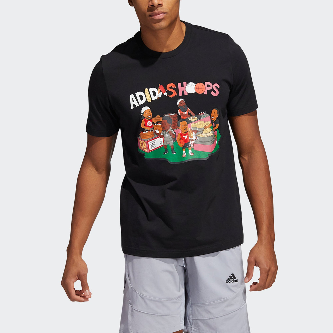 adidas China S1 Tee Casual Basketball Sports Breathable Short Sleeve Black HB6168