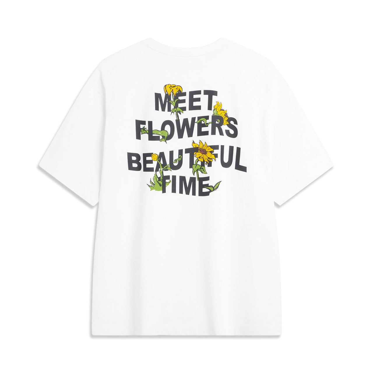 Li-Ning Floral Graphic T-shirt 'White' AHSU687-1